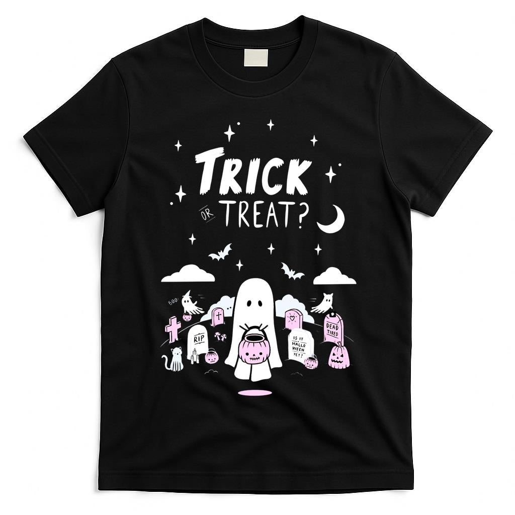 Trick or Treat  Cute Ghosts in a Graveyard Classic T-Shirt
