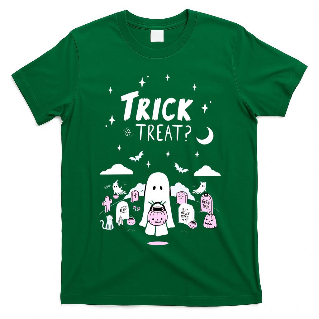 Trick or Treat  Cute Ghosts in a Graveyard Classic T-Shirt