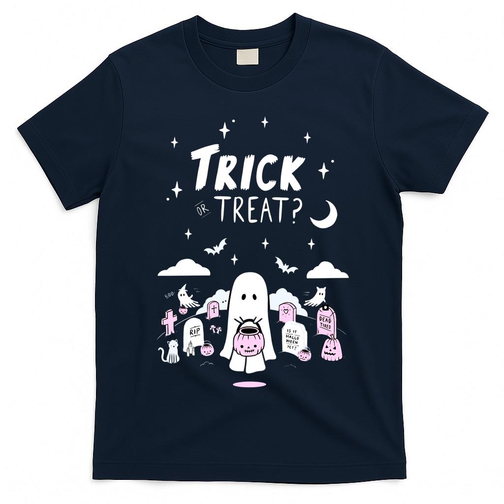 Trick or Treat  Cute Ghosts in a Graveyard Classic T-Shirt