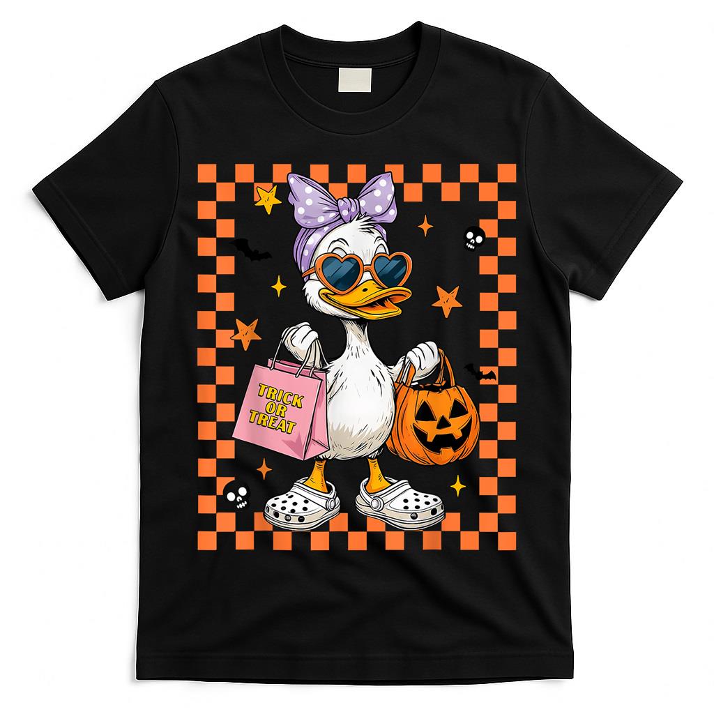 Silly Goose Coquette Bow Trick Or Treat Girl Women Halloween T-Shirt