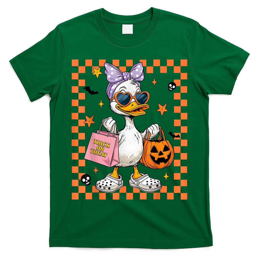 Silly Goose Coquette Bow Trick Or Treat Girl Women Halloween T-Shirt