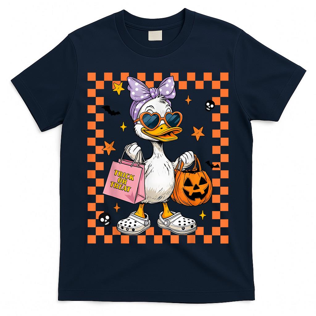 Silly Goose Coquette Bow Trick Or Treat Girl Women Halloween T-Shirt