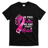 In This Family No One Fight Alone Breast Cancer Awareness T-Shirt