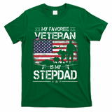 My Favorite Veteran Is My Stepdad Flag Father Veterans Day T-Shirt