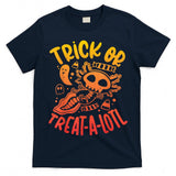 Trick or Treat A Lotl Skeleton Axolotl Halloween Costume T-Shirt