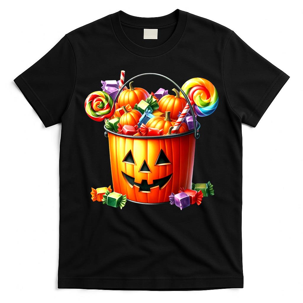 HALLOWEEN PUMPKIN BUCKET WITH CANDYS Oversized T-Shirt