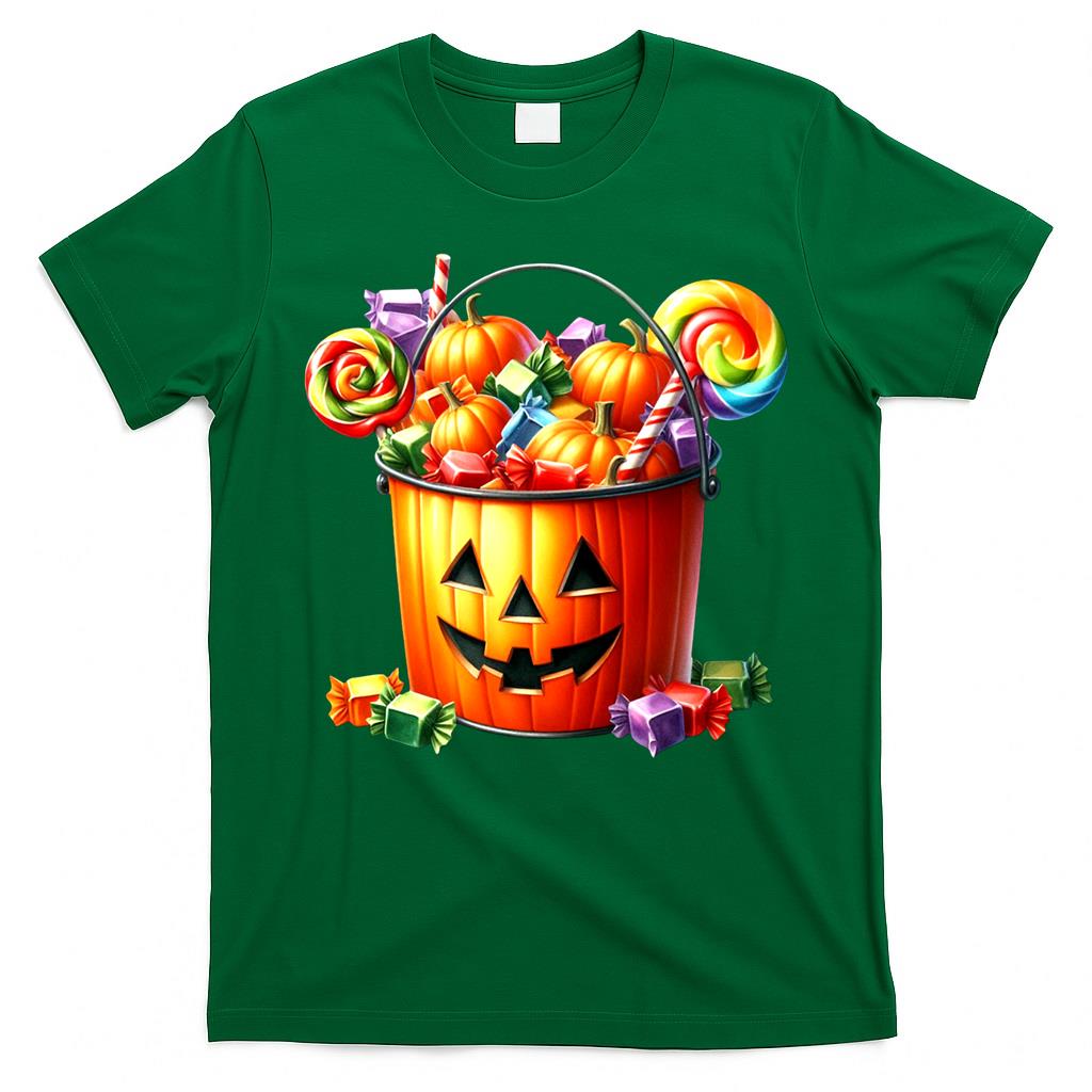 HALLOWEEN PUMPKIN BUCKET WITH CANDYS Oversized T-Shirt