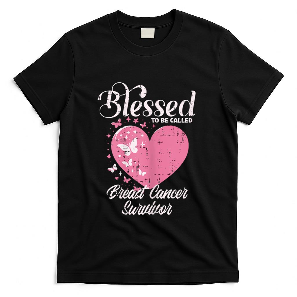 Blessed Breast Cancer Survivor Awareness Christian Women T-Shirt