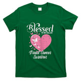 Blessed Breast Cancer Survivor Awareness Christian Women T-Shirt