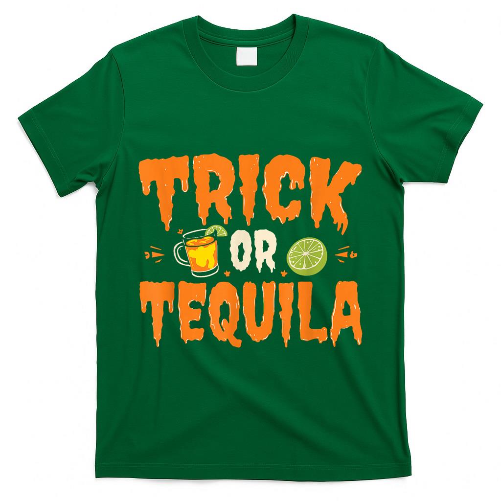 Funny Trick or Tequila Lover Halloween Drink T-Shirt