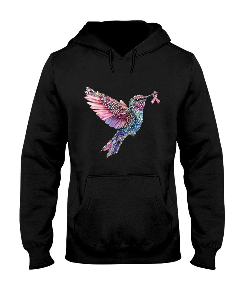 Hummingbird Pink Ribbon Breast Cancer Awareness T-Shirt