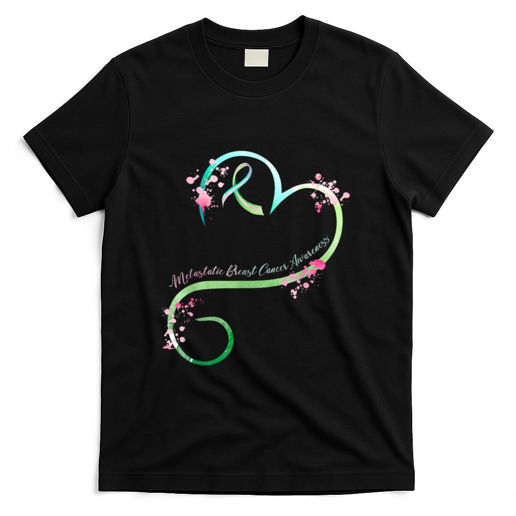 Metastatic Breast Cancer Awareness Heart Gifts T-Shirt