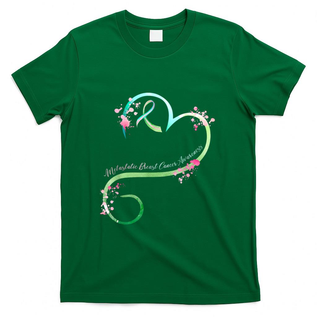 Metastatic Breast Cancer Awareness Heart Gifts T-Shirt