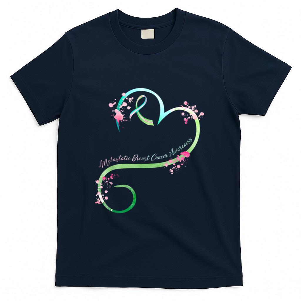 Metastatic Breast Cancer Awareness Heart Gifts T-Shirt