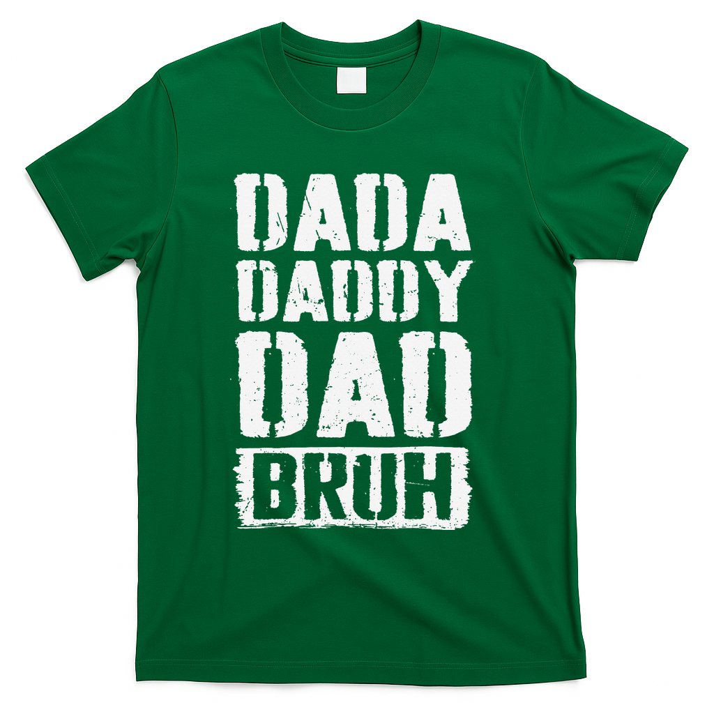 Dada Daddy Dad Bruh Vintage Funny Fathers Day Dad Father T-Shirt