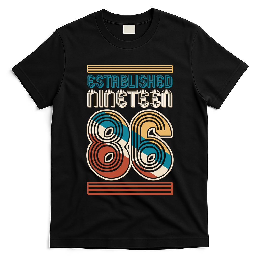 40th Birthday 1986 Established Nineteen 86 T-Shirt