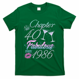 40th Birthday Chapter 40 Fabulous Since 1986 Rhinestones Diamonds T-Shirt