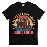 40th Birthday Vintage 1986 40 Years Of Being Awesome Limited Edition  T-Shirt
