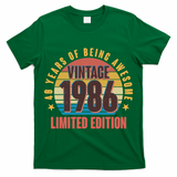 40th Birthday Vintage 1986 40 Years Of Being Awesome Limited Edition  T-Shirt