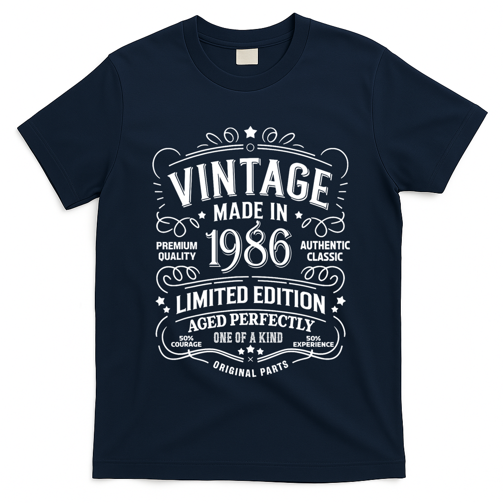 40th Birthday Vintage Made In 1986 Premium Quality Authentic Classic Birthday T-Shirt