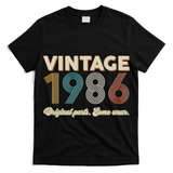 40th Birthday Vintage 1986 Original Parts Some Wear  T-Shirt