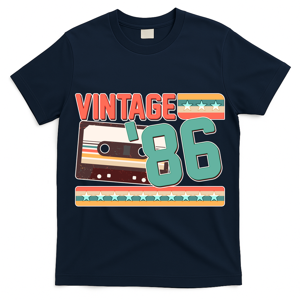 40th Birthday Vintage 1986 Cassette Tape  T-Shirt