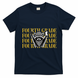 4th Fourth Grade Funny Raccoon Back To School T-Shirt - Navy Blue