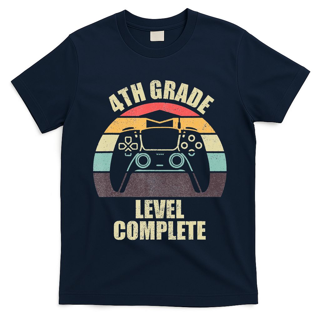 4Th Grade Level Complete Gaming Gamer Graduation T-Shirt