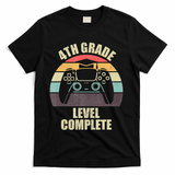 4Th Grade Level Complete Gaming Gamer Graduation T-Shirt - Black