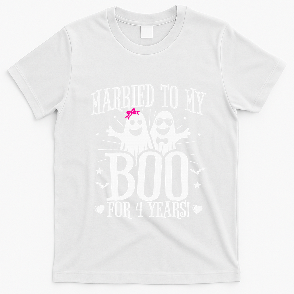4th Wedding Anniversary October 4th Anniversary T-Shirt - White