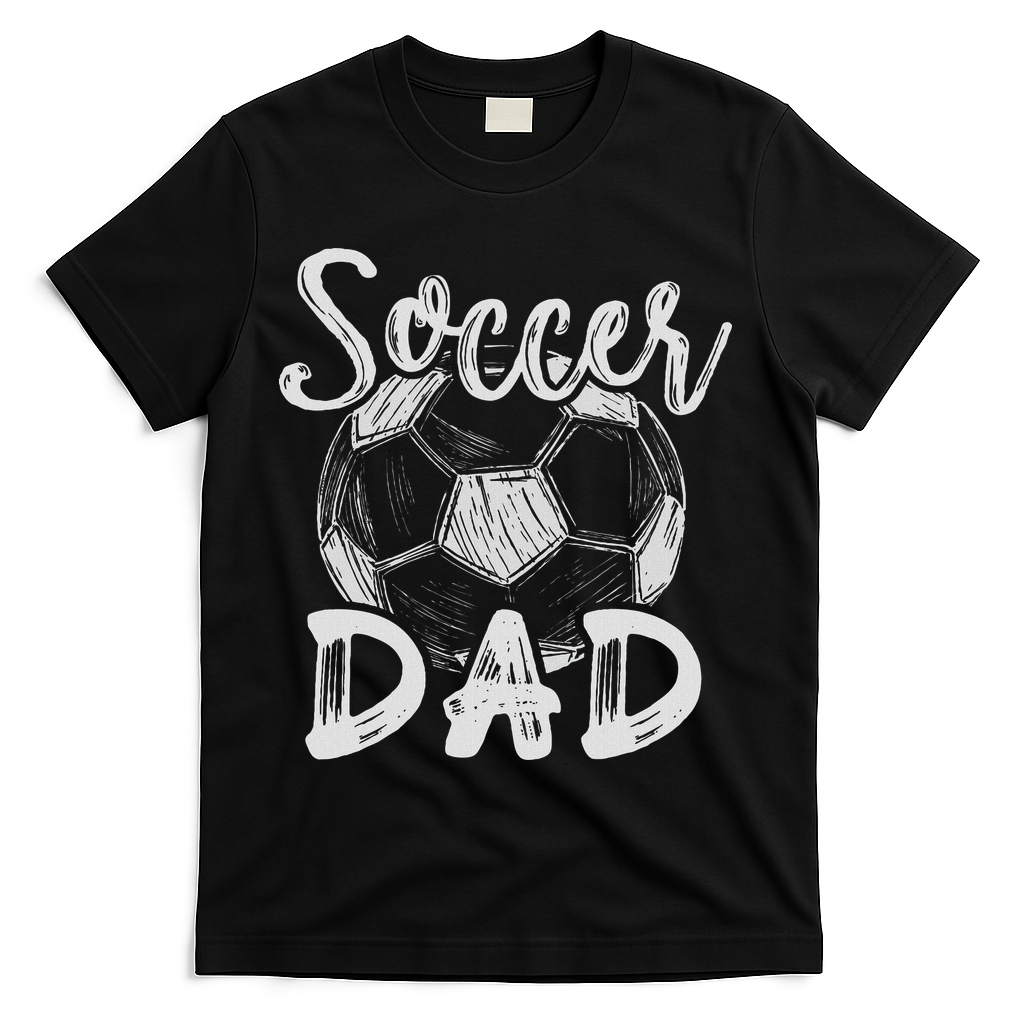 Soccer Dad For Family Matching Team Player Soccer Ball T-Shirt