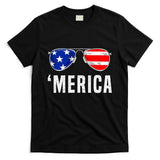 4th Of July Merica American Flag Sunglasses T-Shirt