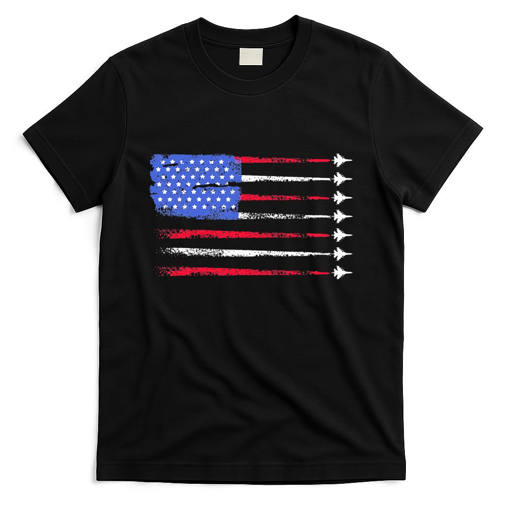 4th Of July Jet American Flag Patriotic Usa T-Shirt