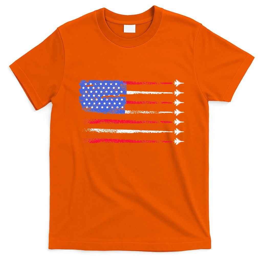 4th Of July Jet American Flag Patriotic Usa T-Shirt