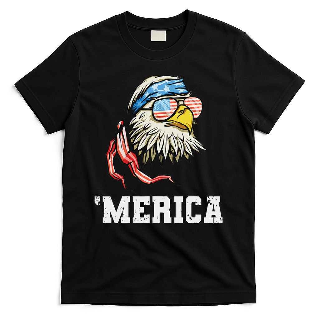 4th Of July Merica Usa Flag Bald Eagle Patriotic Veteran T-Shirt