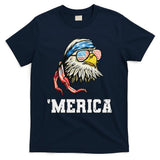 4th Of July Merica Usa Flag Bald Eagle Patriotic Veteran T-Shirt