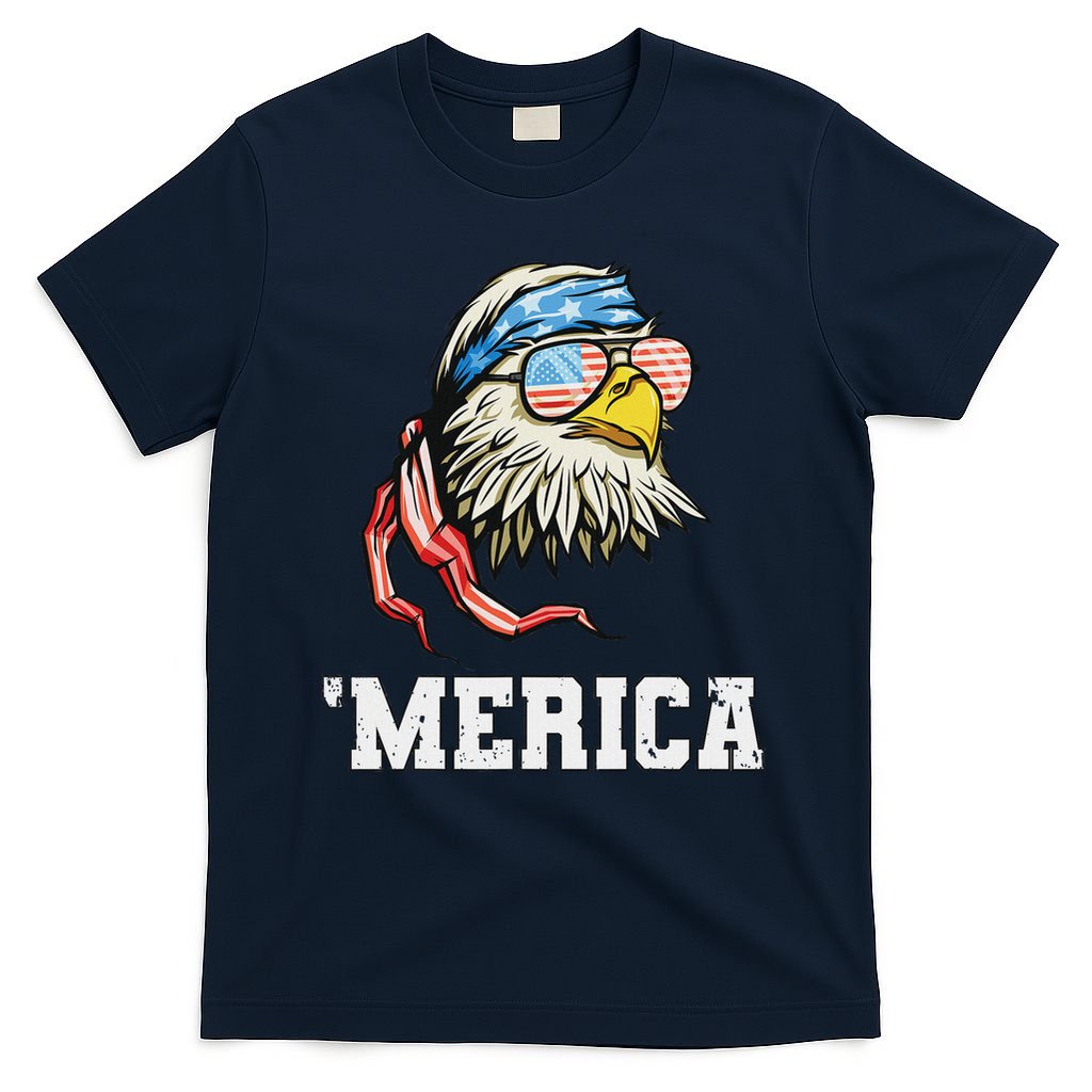 4th Of July Merica Usa Flag Bald Eagle Patriotic Veteran T-Shirt