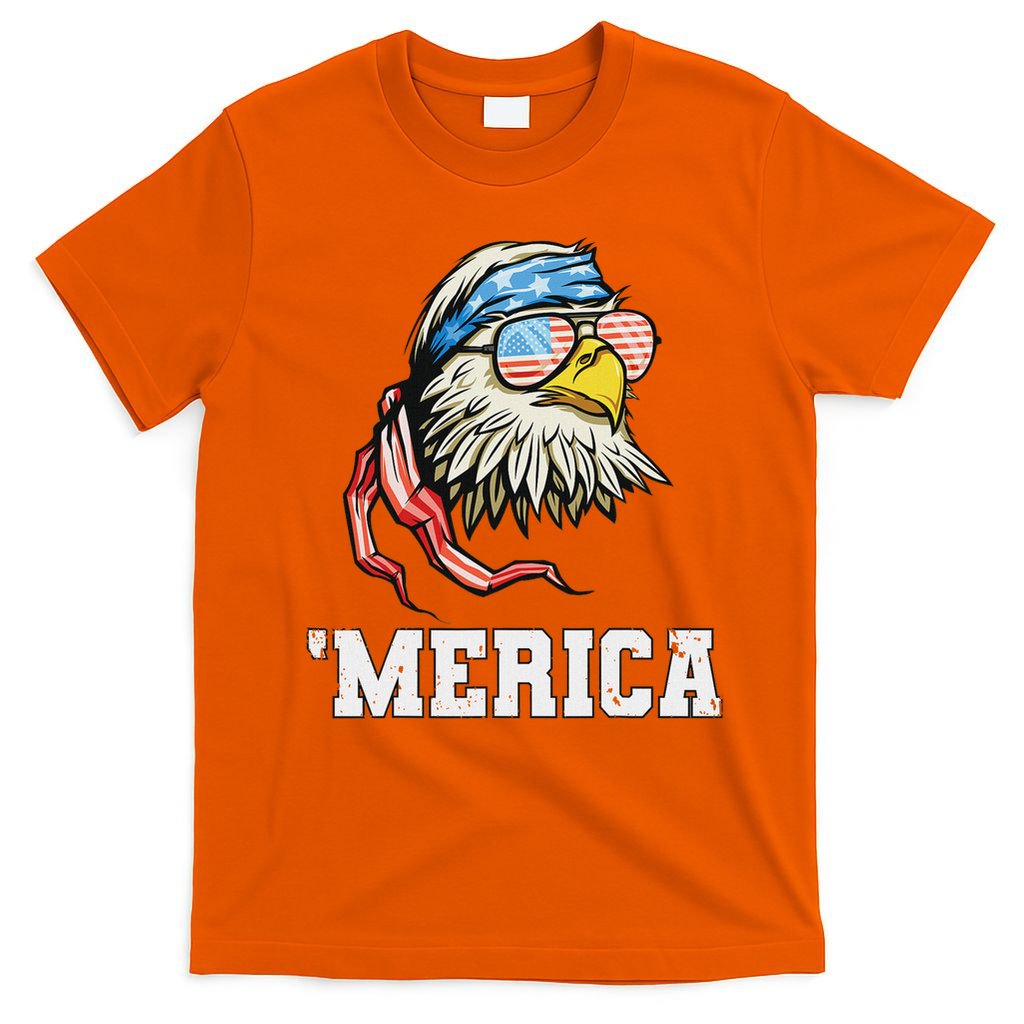4th Of July Merica Usa Flag Bald Eagle Patriotic Veteran T-Shirt