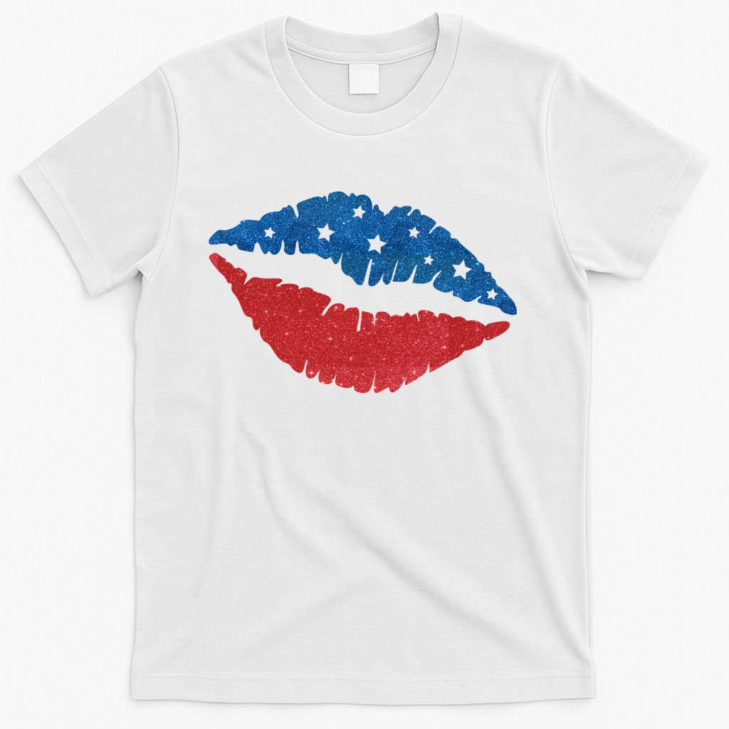 4th Of July Lips Celebration T-Shirt