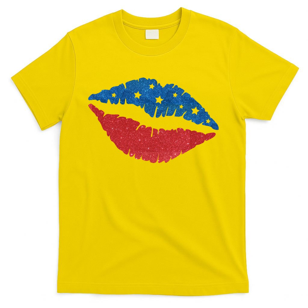 4th Of July Lips Celebration T-Shirt