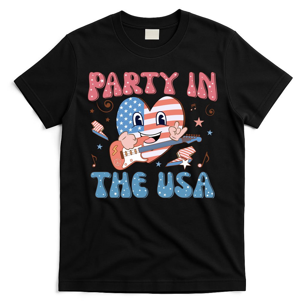 4th Of July Retro Funny Party In The USA Music Gift T-Shirt