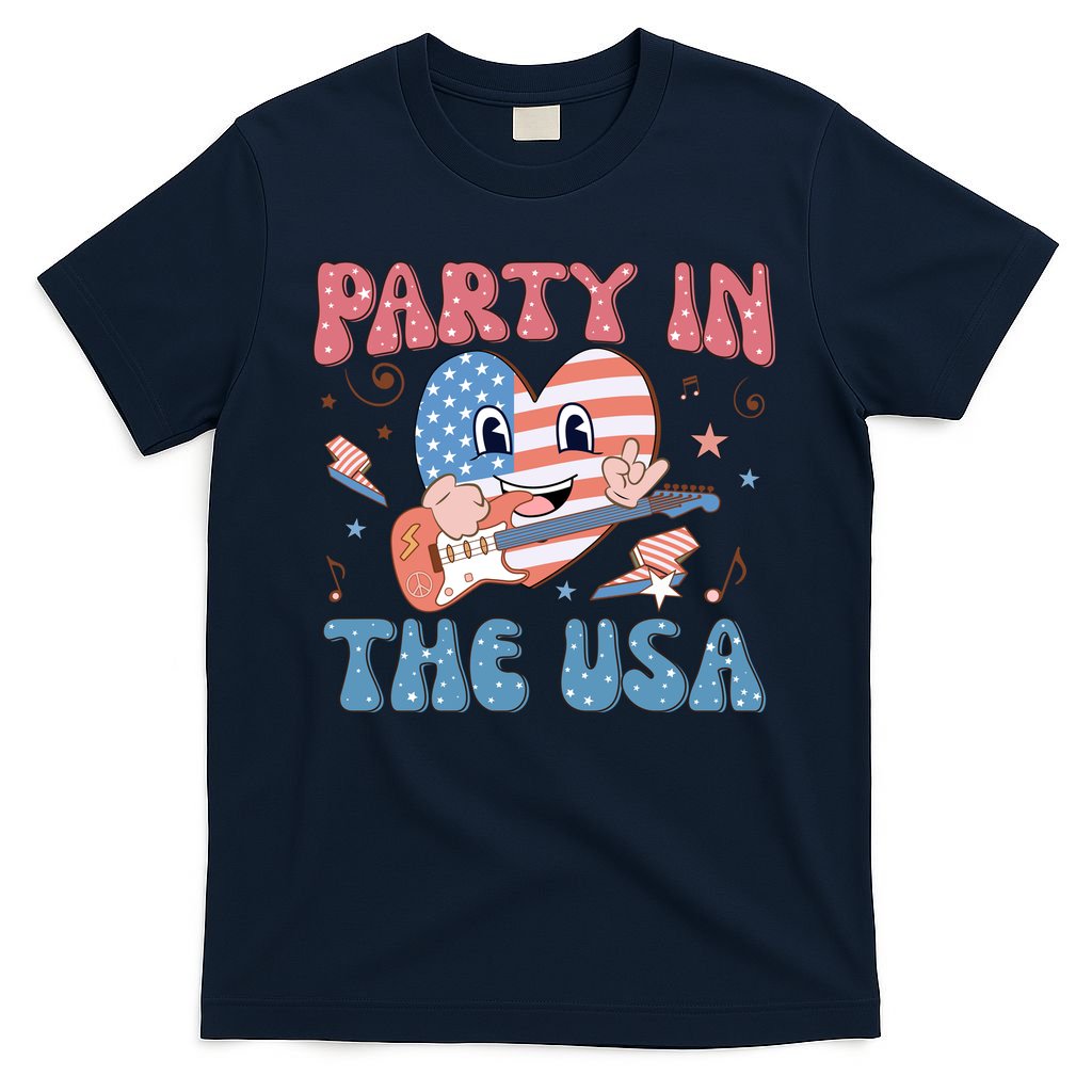 4th Of July Retro Funny Party In The USA Music Gift T-Shirt