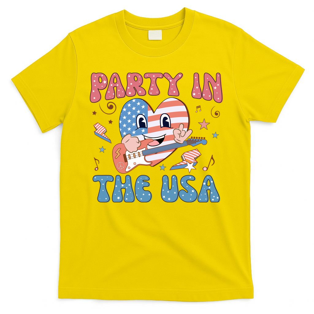 4th Of July Retro Funny Party In The USA Music Gift T-Shirt