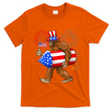 4th Of July Bigfoot American Flag Fireworks Sasquatch T-Shirt