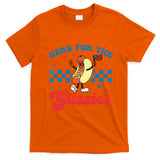 4th Of July Here For The Glizzies Funny Hot Dog Humor T-Shirt