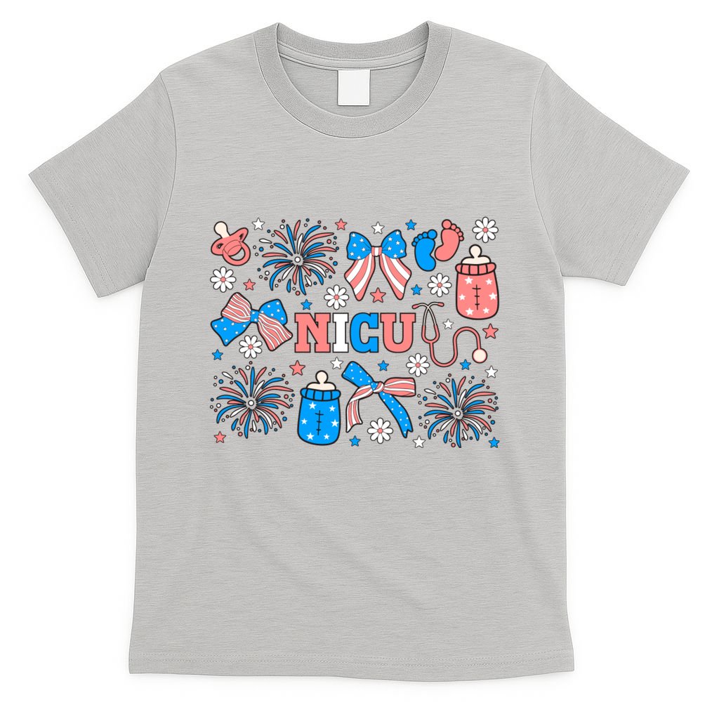 4th Of July Nicu Nurse Doodles T-Shirt