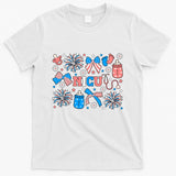 4th Of July Nicu Nurse Doodles T-Shirt