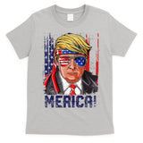 4th Of July Merica Trump Shirt USA American Flag Vintage T-Shirt