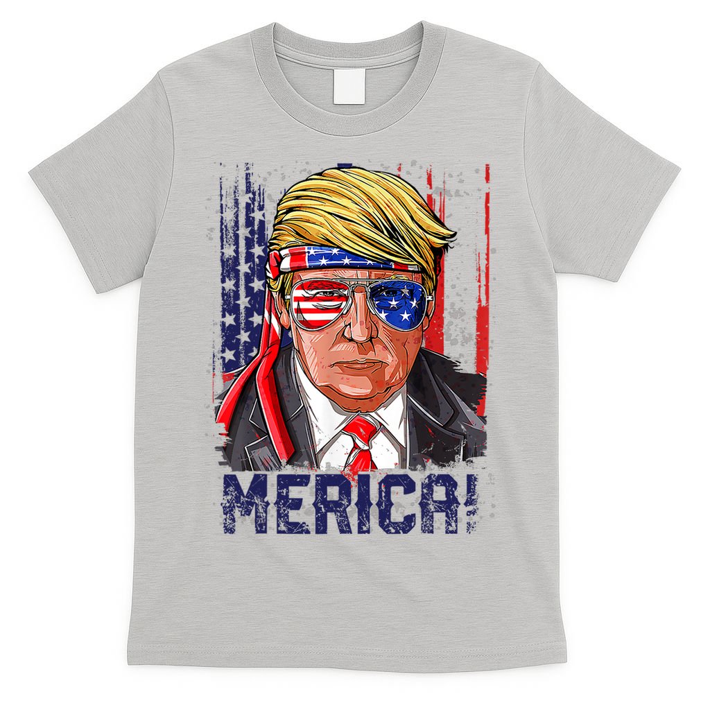 4th Of July Merica Trump Shirt USA American Flag Vintage T-Shirt