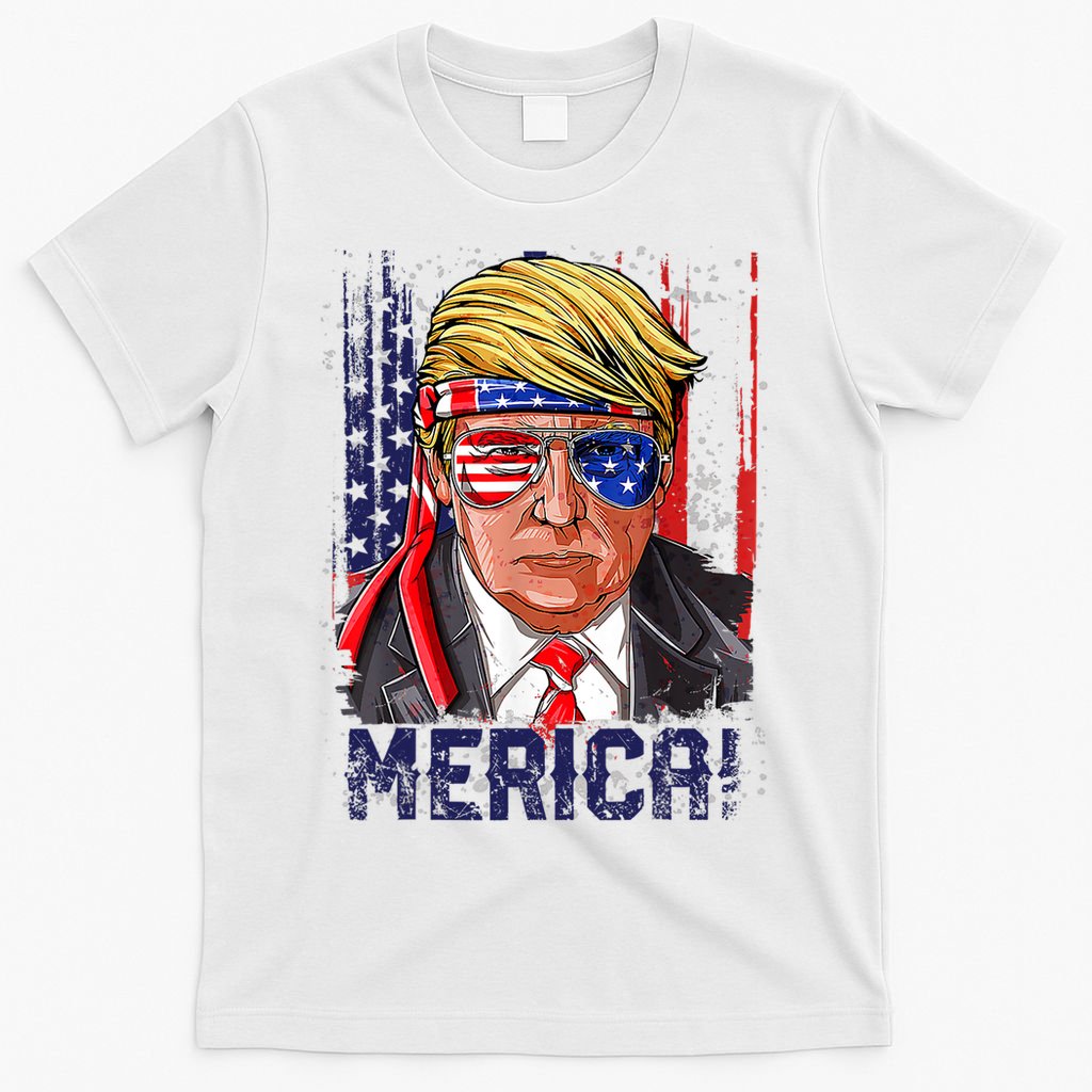 4th Of July Merica Trump Shirt USA American Flag Vintage T-Shirt